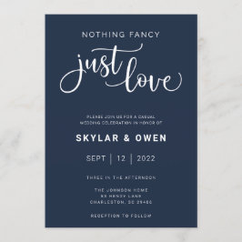 Nichts Extravagantes nur Liebe Hochzeitsempfang Einladung