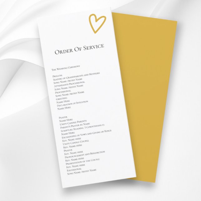 Nichts Extravagantes Service-Farbprogramm Einladung (Nothing Fancy Order of Service Colorful Programs from Ricaso. Retro wedding colors, others available)