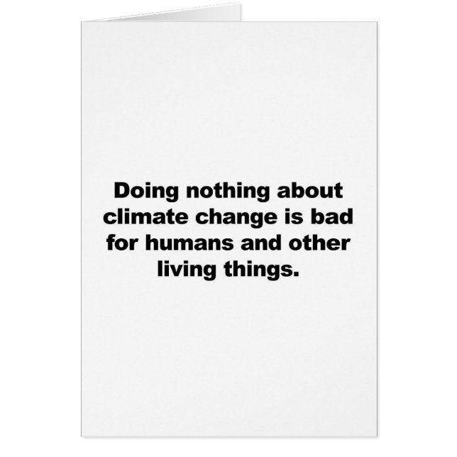 Nichts gegen den Klimawandel tun (Vorne)