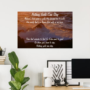 Nichts Gold Bleibe den Ozean Poster