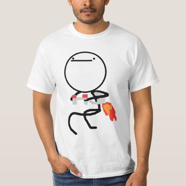 Nichts, hier zu tun rasen Gesicht Meme T-Shirt (Vorderseite)