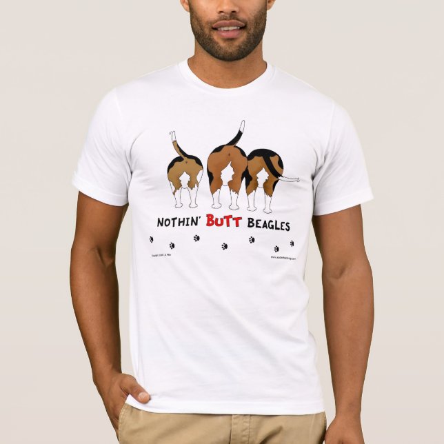 Nichts Hintern-Beagles T-Shirt (Vorderseite)