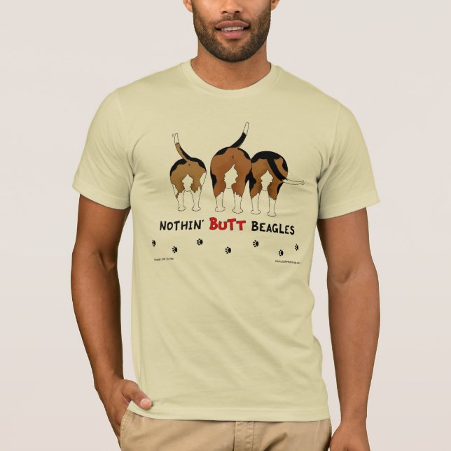 Nichts Hintern-Beagles T-Shirt (Vorderseite)