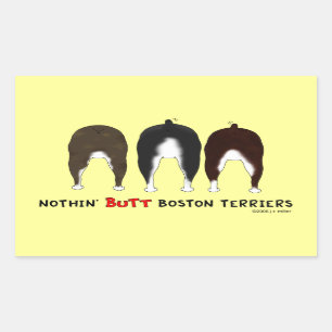 Nichts Hintern-Boston-Terrier Rechteckiger Aufkleber