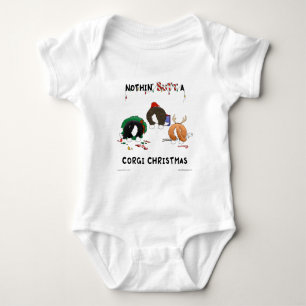 Nichts Hintern ein Corgi-Weihnachten Baby Strampler