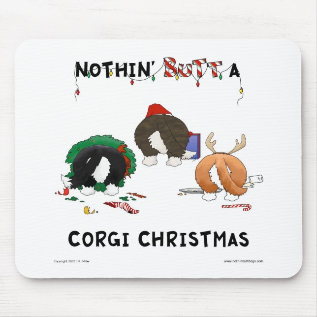 Nichts Hintern ein Corgi-Weihnachten Mousepad (Vorne)