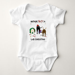 Nichts Hintern ein Labrador-Weihnachten Baby Strampler