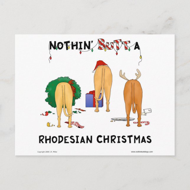 Nichts Hintern ein Rhodesian Weihnachten (Vorderseite)