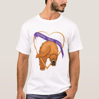 Nichts Hintern-goldenes lila Fahnen-T-Shirt T-Shirt