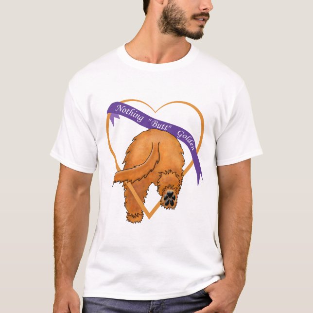 Nichts Hintern-goldenes lila Fahnen-T-Shirt T-Shirt (Vorderseite)