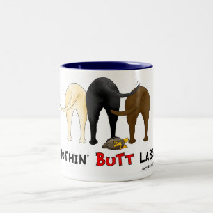 Nichts Hintern-Labrador-Tasse Zweifarbige Tasse