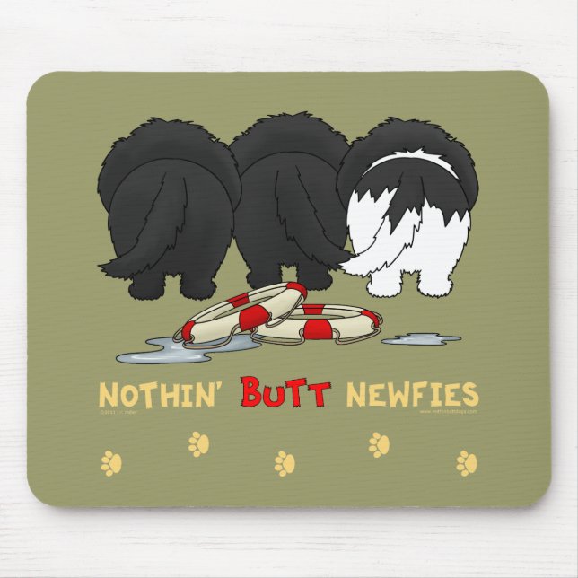 Nichts Hintern Newfies Mousepad (Vorne)