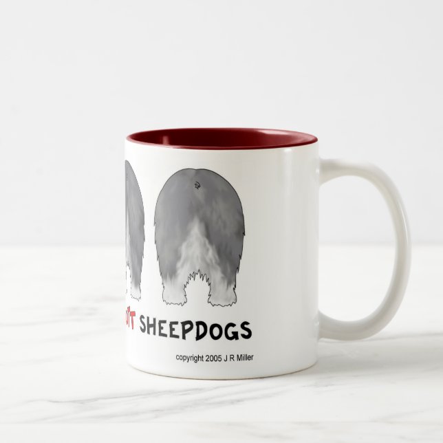 Nichts Hintern-Schäferhund-Tasse Zweifarbige Tasse (Rechts)