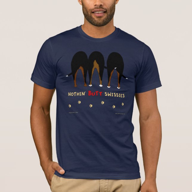 Nichts Hintern Swissies Dunkelheits-Shirt T-Shirt (Vorderseite)