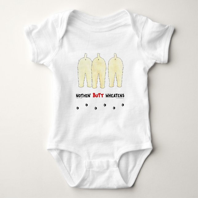 Nichts Hintern Wheatens Baby Strampler (Vorderseite)