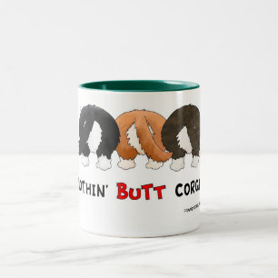 Nichts Hinterncorgis-Tasse Zweifarbige Tasse