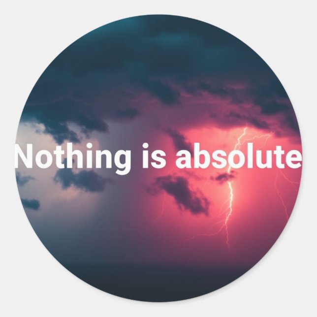 Nichts ist absolut runder aufkleber (Vorderseite)
