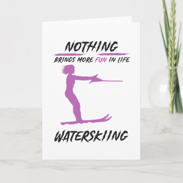 Nichts ist mehr Spaß als Wasserski Karte (Vorderseite)
