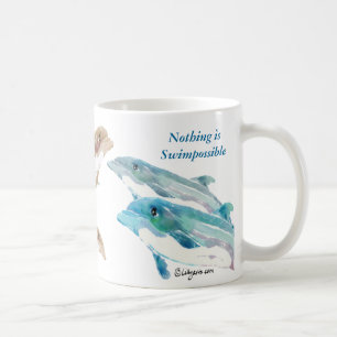 Nichts ist Schwimmende Delphine auf der Tasse