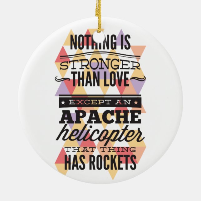 Nichts ist stärker als Liebe Keramikornament (Hinten)