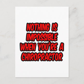 Nichts ist unmöglich... Chiropraktor Postkarte