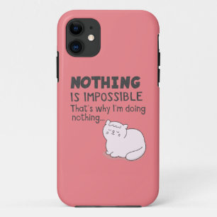 Nichts ist unmöglich - lustige Katzengebläse Case-Mate iPhone Hülle