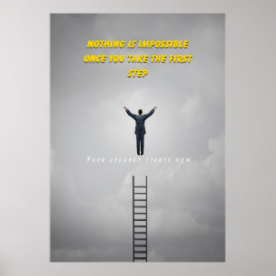 Nichts ist unmöglich Motivierend Zitatposter Poster