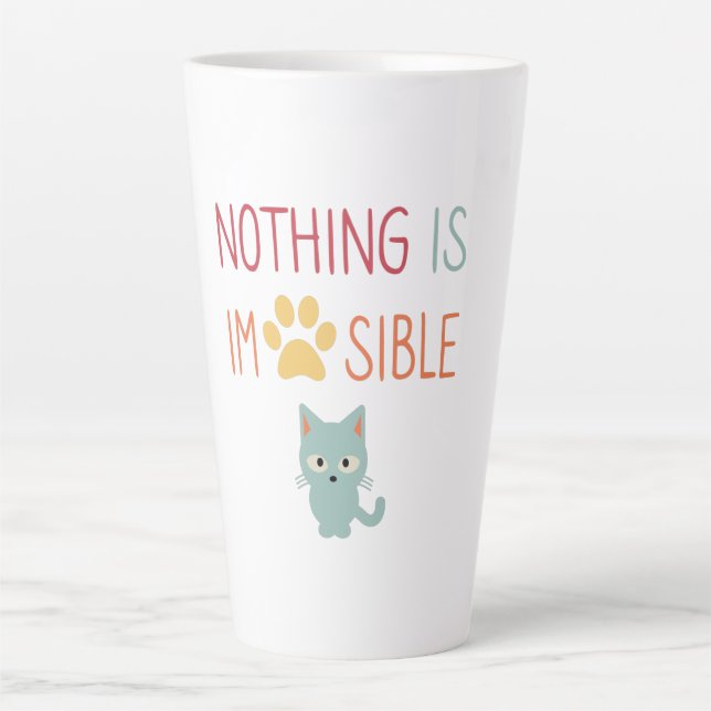 Nichts ist unmöglich (unmöglich), niedliche Katzen Milchtasse (Vorderseite)