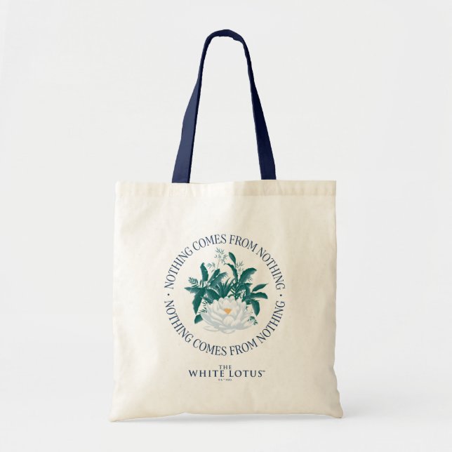 Nichts kommt aus dem Nichts - der weiße Lotus Tragetasche (Vorne)