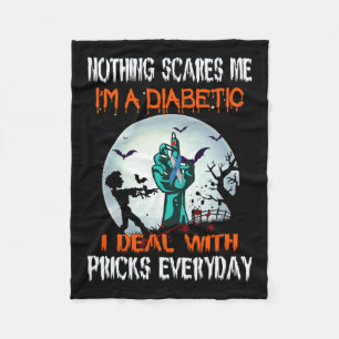Nichts kümmert mich, dass ich Diabetiker bin, mit  Fleecedecke