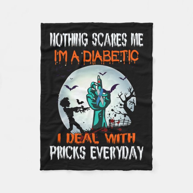 Nichts kümmert mich, dass ich Diabetiker bin, mit  Fleecedecke (Vorderseite)