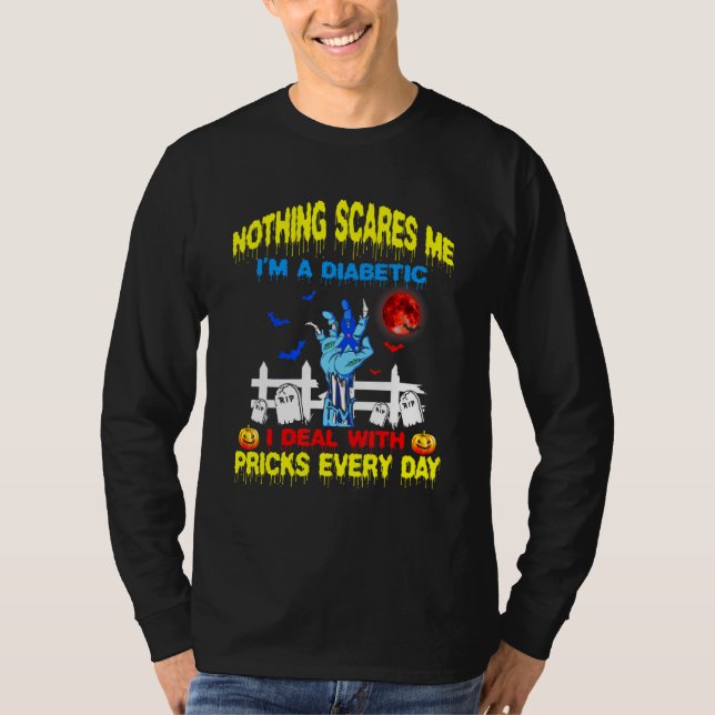 Nichts kümmert mich um mich als Diabetiker, mit de T-Shirt (Vorderseite)