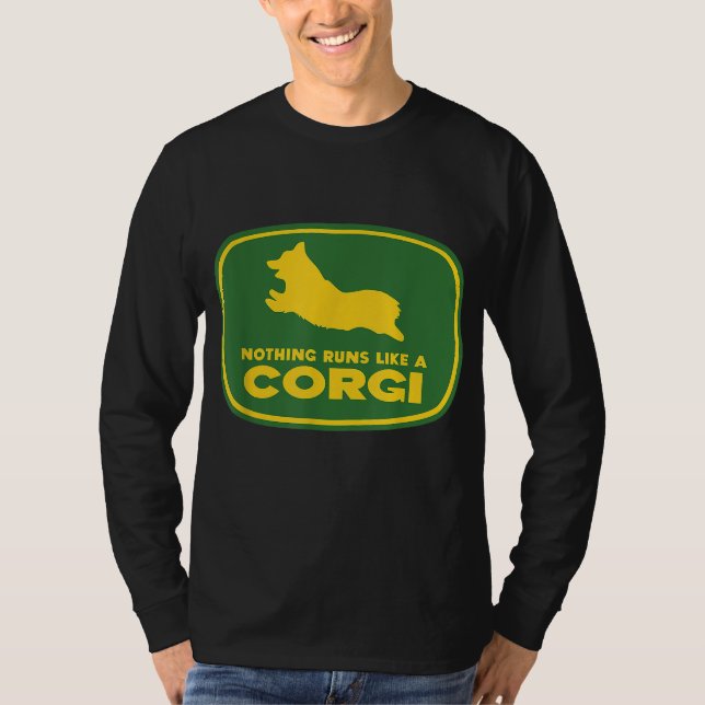 Nichts läuft wie ein Corgi - ein lustiger Hundebes T-Shirt (Vorderseite)