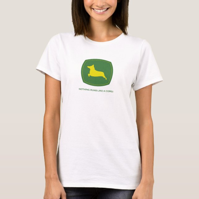 Nichts läuft wie ein Corgi-Spaghetti-Bügel T-Shirt (Vorderseite)