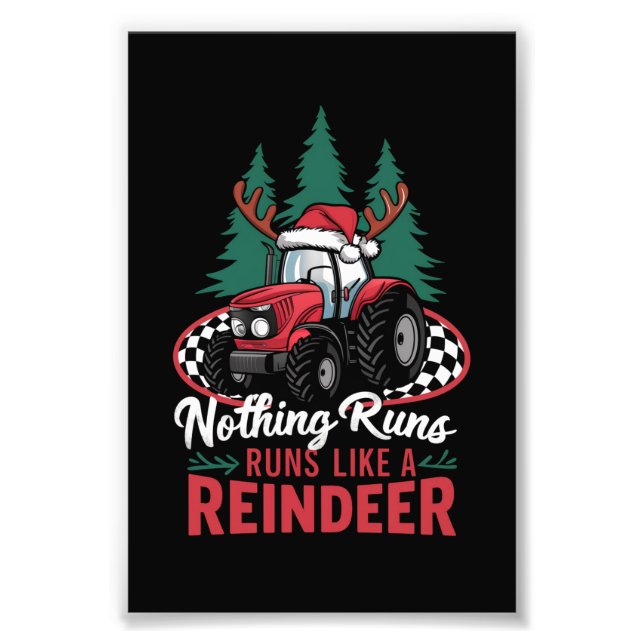 Nichts läuft wie ein Rentier Weihnachtslehrer Fotodruck (Vorne)
