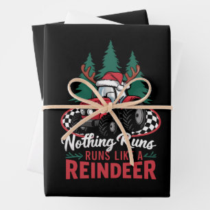 Nichts läuft wie ein Rentier Weihnachtslehrer Geschenkpapier Set
