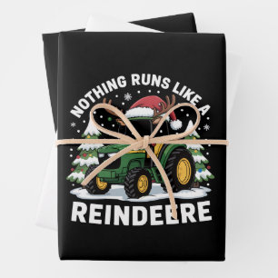 Nichts läuft wie ein Weihnachtstraktor von Renntie Geschenkpapier Set
