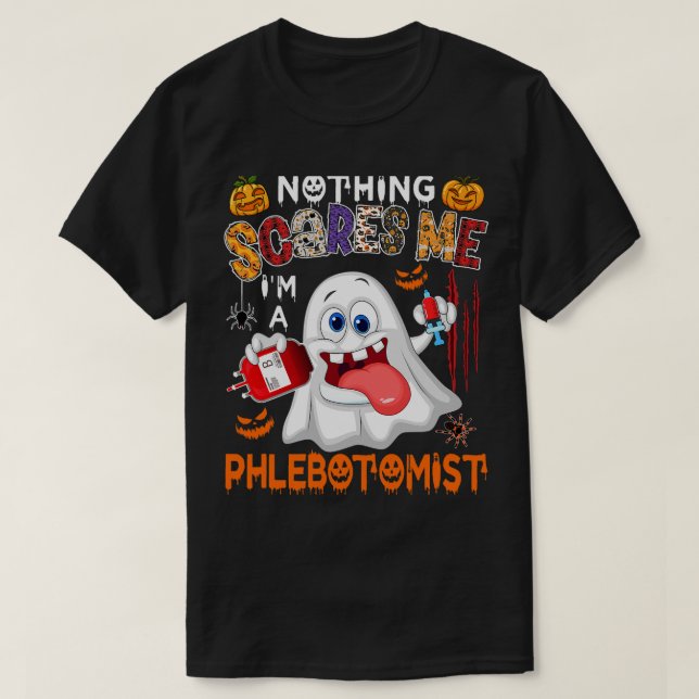 Nichts macht mir einen Phlebotomisten Halloween Bo T-Shirt (Design vorne)