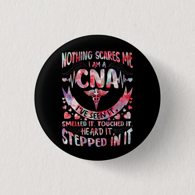 Nichts macht mir Sorgen, dass ich einen Krankenpfl Button (Vorderseite)