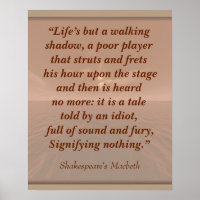 Nichts markieren - Shakespeare-Zitat