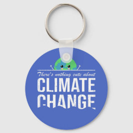 Nichts niedlich am Klimawandel: die Erde ertrinken Schlüsselanhänger