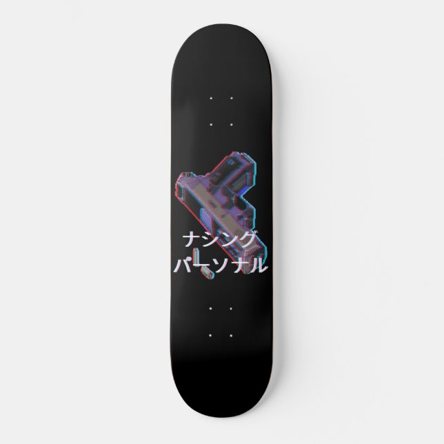 Nichts Persönliches Konzept Gun Ästhetik Skateboard (Vorderseite)