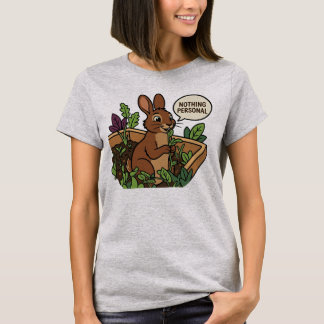 Nichts Persönliches Lustiger Hase isst Garten Gemü T-Shirt