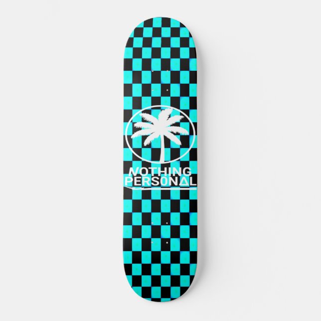Nichts Persönliches Schwarz und Blau-Strahlung übe Skateboard (Vorderseite)