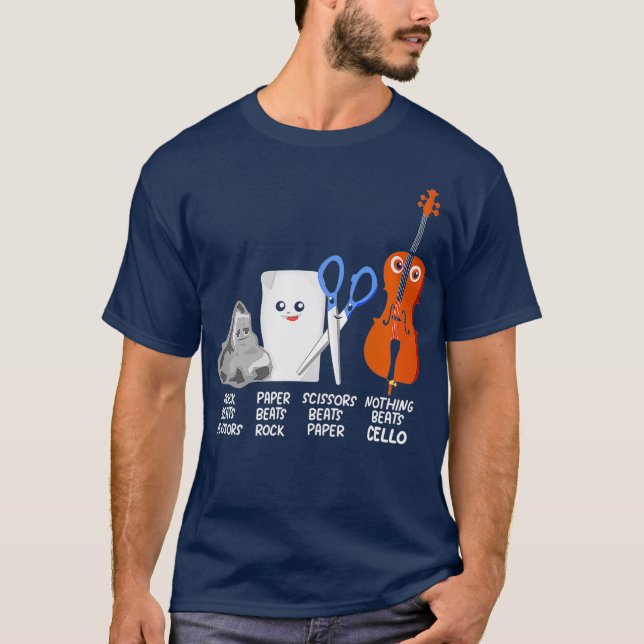 Nichts schlägt Cello Zitat Funny Cellist Geschenk T-Shirt (Vorderseite)