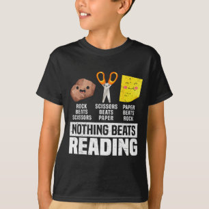 Nichts schlägt das Lesen von Büchern Bibliothekar  T-Shirt