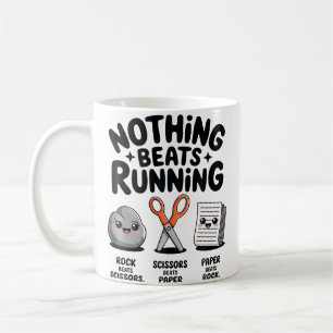 Nichts schlägt Running Rock Paper Scissors Love Ru Kaffeetasse