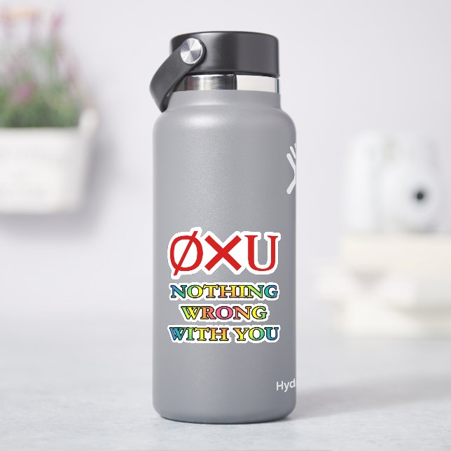Nichts stimmt mit dir aufkleber (HydroFlask)