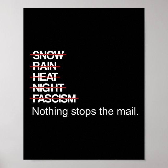 Nichts stoppt die Post, nicht einmal Trump oder Fa Poster (Vorne)