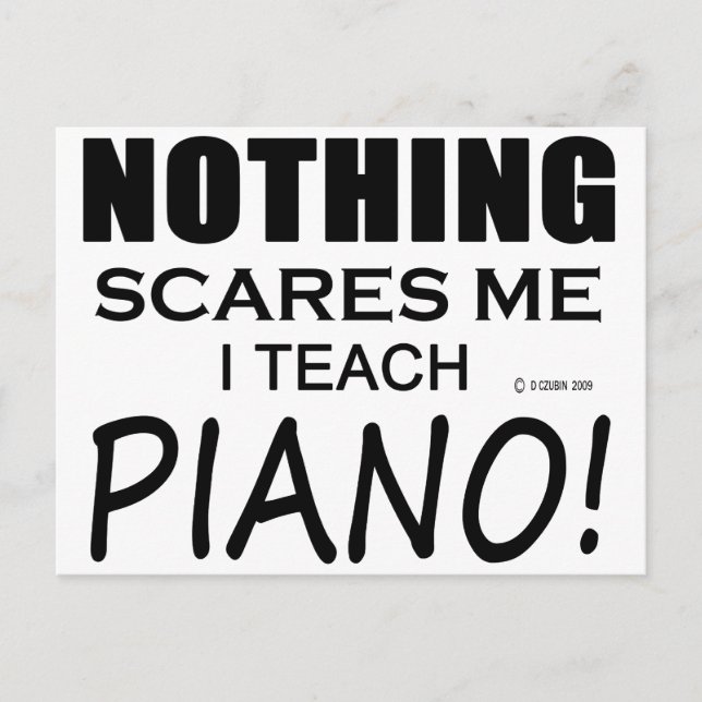 Nichts stört mich Piano Postkarte (Vorderseite)